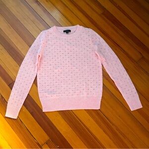 J. Crew pink pointelle sweater